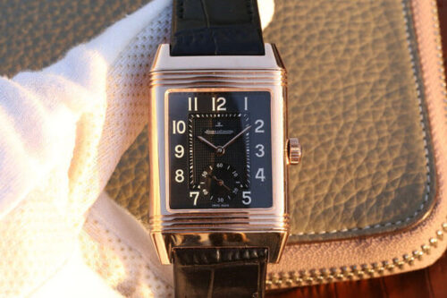 Jaeger-LeCoultre Reverso Q3732470 Rose Gold Black Dial Replica Watch