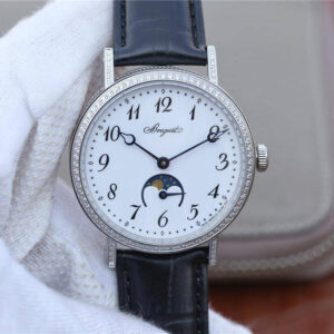 Breguet Classique Moonphase 9088BB/29/964/DD0D TW Factory White Dial Replica Watch