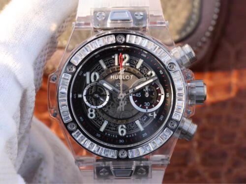 Hublot Big Bang 411.JX.4802.RT Diamond Bezel Hollow Dial Replica Watch