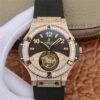 Hublot Big Bang Tourbillon Rose Gold Diamond Black Dial Replica Watch