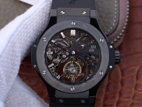 Hublot Big Bang Hollow Tourbillon Ceramic Skeleton Dial Replica Watch