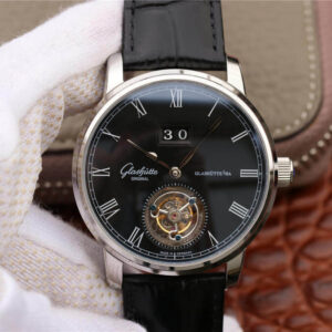 Glashutte Original Senator Excellence Tourbillon 1-94-03-04-04-04 R8 Factory V3 Black Dial Replica Watch