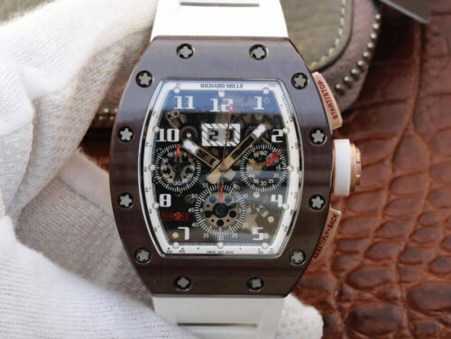 Richard Mille RM011 KV Factory Brown Ceramic Case Replica Watch