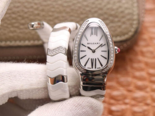 Bvlgari Serpenti BV Factory Stainless Steel Diamond Case Replica Watch