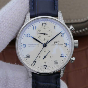 IWC Portugieser IW371440 ZF Factory V2 Diamond White Dial Replica Watch