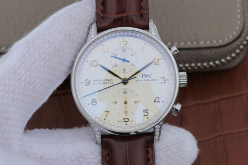 IWC Portugieser IW371440 ZF Factory V2 Stainless Steel Diamond Replica Watch