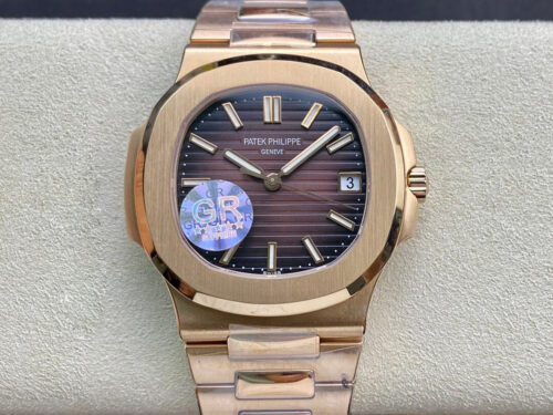 Patek Philippe Nautilus 5711/1R-001 GR Factory V2 Rose Gold Brown Gradient Dial Replica Watch