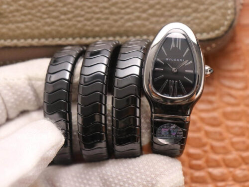 Bvlgari Serpenti BV Factory Black Ceramic Dial Replica Watch