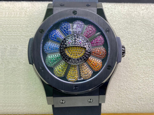 Hublot Classic Fusion Takashi Murakami 507.CX.9000.RX.TAK21 Sunflower Ceramic Bezel Replica Watch
