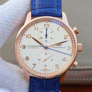IWC Portuguese ZF Factory Blue Cowhide Strap Replica Watch