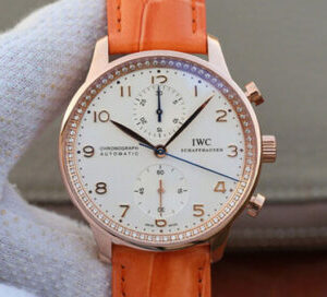 IWC Portuguese ZF Factory Orange Cowhide Strap Replica Watch