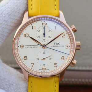 IWC Portuguese ZF Factory Yellow Cowhide Strap Replica Watch