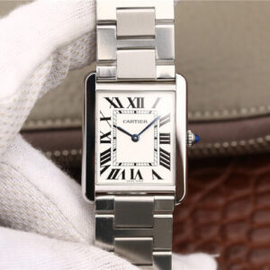 Cartier Tank W5200013 K11 Factory White Dial Replica Watch