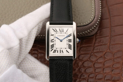 Cartier Tank WSTA0028 K11 Factory White Dial Replica Watch