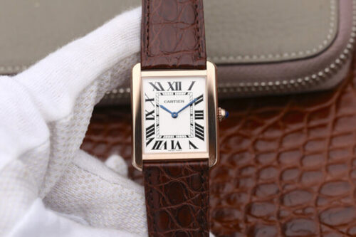 Cartier Tank W5200025 K11 Factory White Dial Replica Watch
