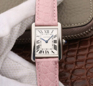 Cartier Tank Ladies Stainless Steel White Dial Replica Watch