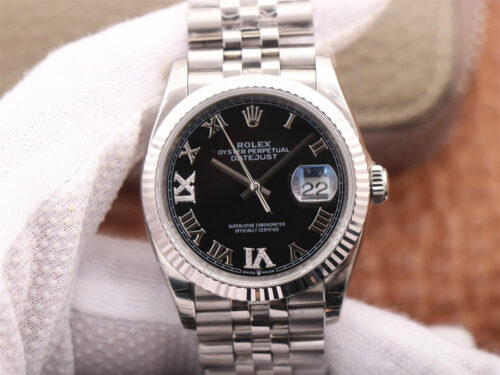 Rolex Datejust M126233 EW Factory Black Diamond-set Dial Replica Watch