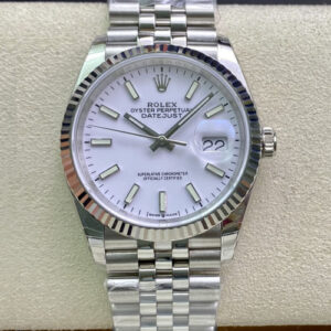 Rolex Datejust 36MM EW Factory Stainless Steel White Dial Replica Watch