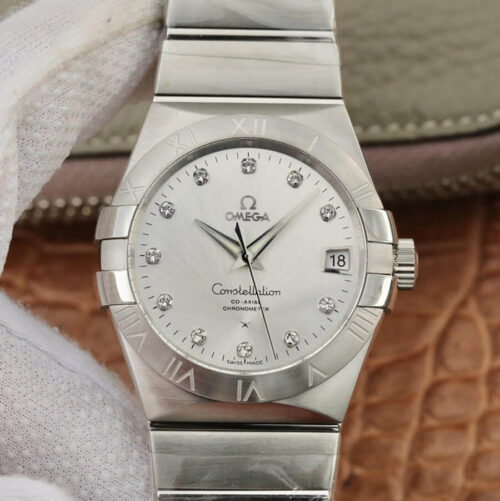 Omega Constellation 123.10.38.21.52.001 VS Factory Silver Dial Replica Watch