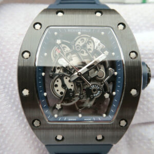 Richard Mille RM055 KV Factory Dark Blue Rubber Strap Replica Watch
