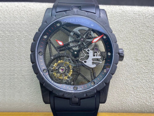 Roger Dubuis Excalibur DBEX0577 BBR Factory Tourbillon Carbon Fiber Case Replica Watch