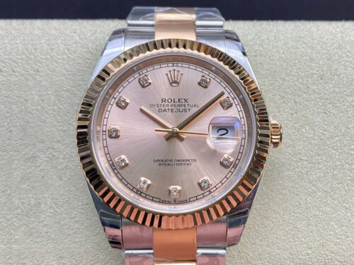 Rolex Datejust M126331-0007 41MM EW Factory V3 Rose Gold Replica Watch