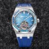 Audemars Piguet Royal Oak Tourbillon R8 Factory V3 Blue Rubber Strap Replica Watch