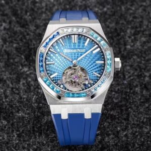 Audemars Piguet Royal Oak Tourbillon R8 Factory V3 Blue Rubber Strap Replica Watch