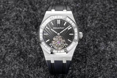 Audemars Piguet Royal Oak Tourbillon R8 Factory V3 Black Rubber Strap Replica Watch