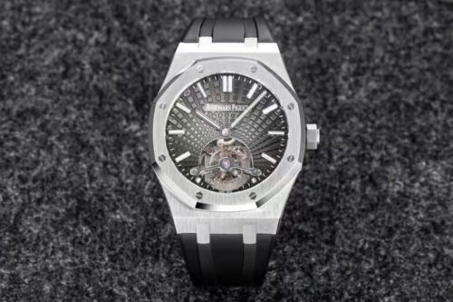Audemars Piguet Royal Oak Tourbillon R8 Factory V3 Black Strap Replica Watch
