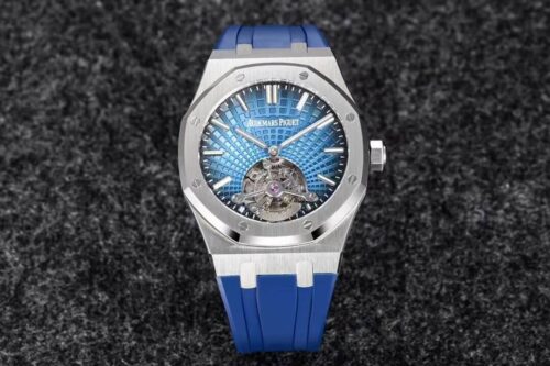 Audemars Piguet Royal Oak Tourbillon R8 Factory V3 Blue Strap Replica Watch