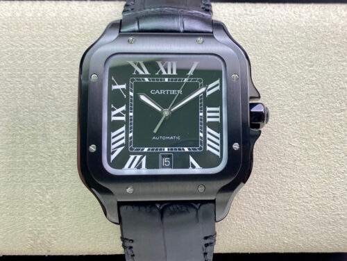 Cartier Santos WSSA0039 GF Factory Cowhide Strap Replica Watch