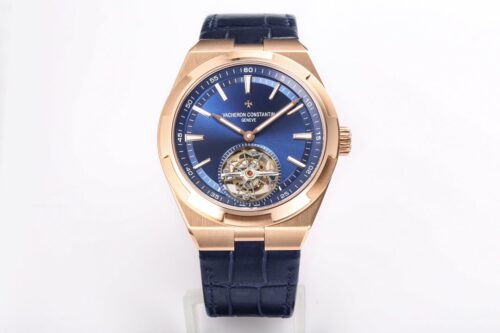 Vacheron Constantin Overseas Tourbillon 6000V/110R-B733 BBR Factory Blue Leather Strap Replica Watch