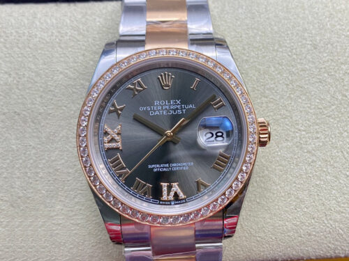 Rolex Datejust M126281RBR-0012 EW Factory Diamond-set Bezel Replica Watch