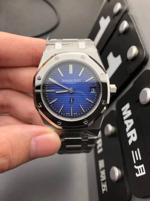 Audemars Piguet Royal Oak 15202IP.OO.1240IP.01 ZF Factory Smoked Blue Dial Replica Watch