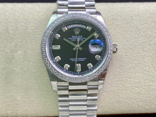 Rolex Day Date 118346 36MM EW Factory Diamond-set Bezel Replica Watch