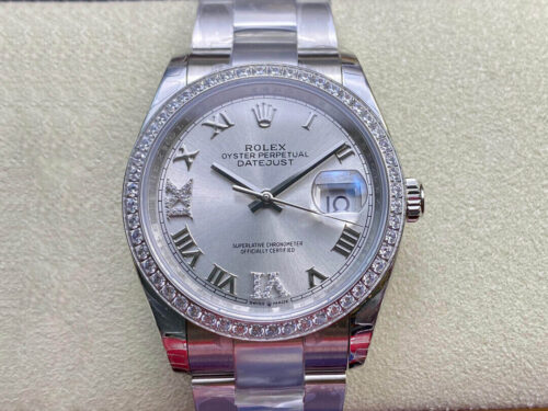 Rolex Datejust M126284RBR-0022 EW Factory Diamond-set Bezel Replica Watch