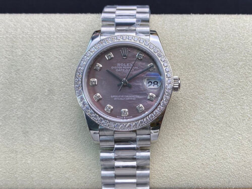 Rolex Datejust M178384-0019 31MM EW Factory Diamond-set Dial Replica Watch