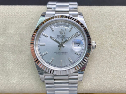 Rolex Day Date 40MM EW Factory Stainless Steel Replica Watch