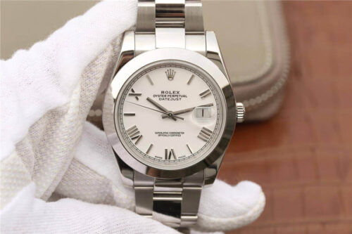 Rolex Datejust 41MM EW Factory White Dial Replica Watch