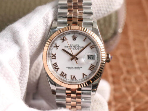Rolex Datejust M126231-0015 EW Factory Rose Gold Replica Watch