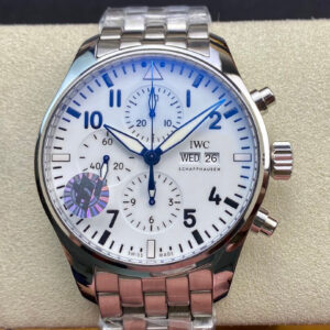 IWC Pilot 3777 ZF Factory Stainless Steel White Dial Replica Watch