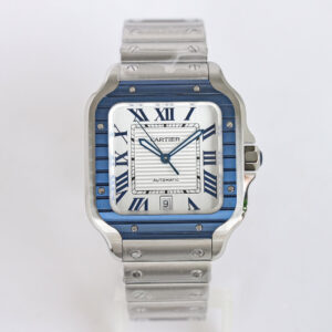 Santos De Cartier GF Factory Stainless Steel Strap Replica Watch