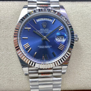 Rolex Day Date M228236-0007 EW Factory Blue Dial Replica Watch