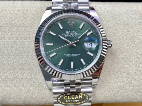 Rolex Datejust M126334-0027 Clean Factory Mint Green Dial Replica Watch