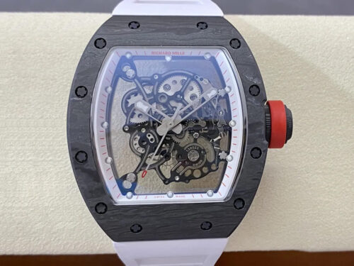 Richard Mille RM-055 BBR Factory Carbon Fiber White Strap Replica Watch