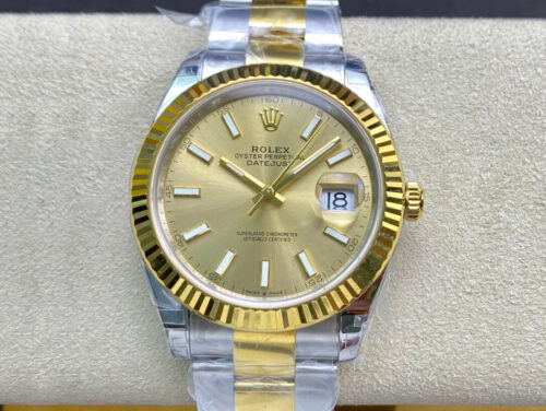 Rolex Datejust M126333-0009 VS Factory Gold Dial Replica Watch