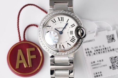 Ballon Bleu De Cartier 28MM W4BB0015 AF Factory Diamond-set Bezel Replica Watch