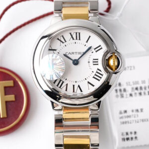 Ballon Bleu De Cartier 28MM W69007Z3 AF Factory Yellow Gold Replica Watch