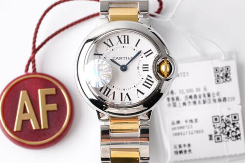 Ballon Bleu De Cartier 28MM W69007Z3 AF Factory Yellow Gold Replica Watch